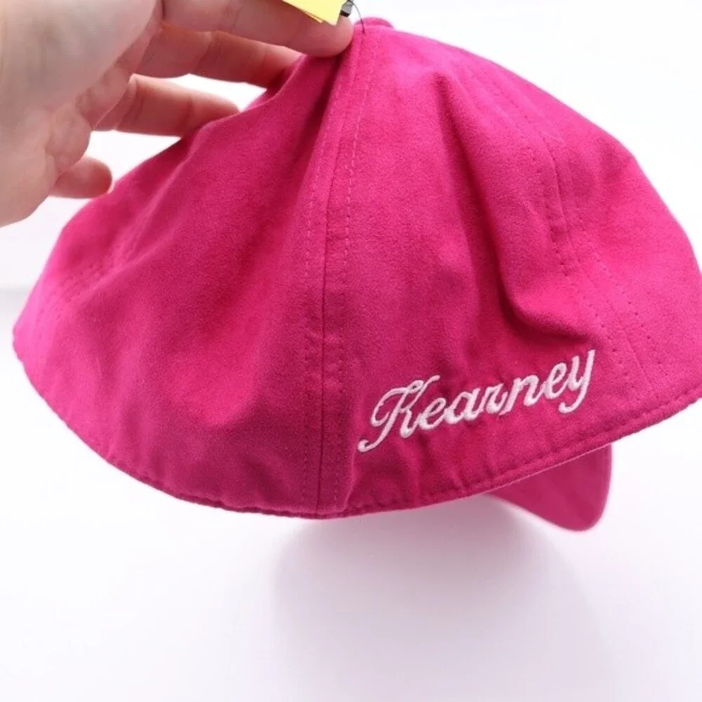 H&M Bright Pink Barbiecore Fitted Hat Cap Kearney NWT